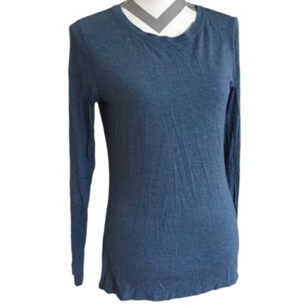 Classic Casual Teal Pullover Crewneck Style Long Sleeve